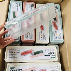 Hộp đựng hành lá mì ý muỗng đũa 6790 HOKORI nhựa VIỆT NHẬT cao cấp - Hộp có nắp đậy kín chống mùi hiệu quả