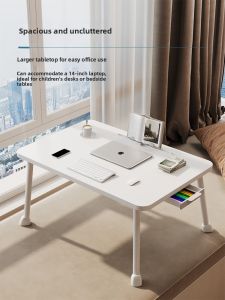 Bedside Folding Desk Small Table for Studying Writing Computer Use in Bedrooms Modern Simple Style Artificial Board Desk