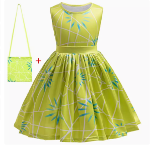 Insides out Halloween Performance Skirt for Girls Polyester Fiber 2024 Summer Collection Costume by Nuan Na Brand