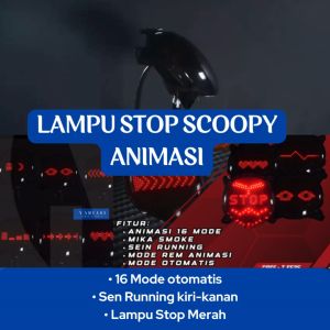 Lampu Stop Belakang Scoopy New Animasi Running Otomatis 17 Mode Dengan Sein Kuning
