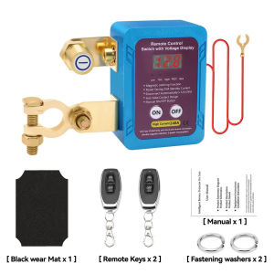12V/24V Universal Battery Master Switch with Remote Battery Disconnect Switch with LED Voltage Display for Car RV Boat ATV Truck