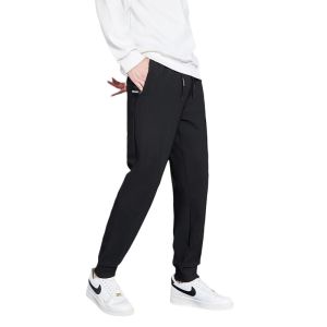 Woodpecker Pants Mens Autumn and Winter Men Casual Pants Velvet Sweatpants Sports Pants Thickened Straight-Leg Trousers Mens Pants