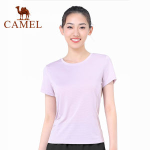 Cameljeans Yoga Short Sleeve Summer Quick Dry Sports Tops Running Fitness T-Shirt for Women