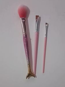 3PCS Professional Makeup Brush setLarge Flush Blush Brush&Dual Size Angled Brow BrushFor Blush&Eyeliner Detail Makeup