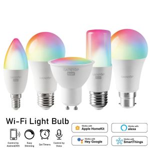 Gu10 C37 A60 T37 RGB Smart LED Bulb Dimmable Tuya E14 E27 B22 Light Wifi Magic Lamp AC 110V 220V Works with Alexa Google Home