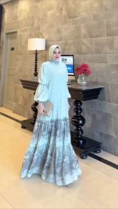 PAULA gamis Set Hijab Dewasa Muslim Terbaru Adem Busui Mewah Baju Wanita Terlaris Model Baru Modern Elegan Simple Import Ceruti