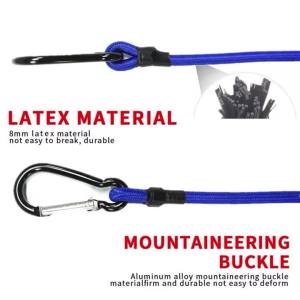 Practical Elastic Rope 8mm Outdoor Elastic Band with Hooks Luggage Strapping Camping Hiking Accessories