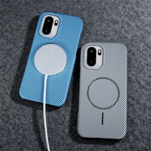 Half Border Carbon Fiber PC For Magsafe Phone Case For OnePlus 1+ 15 13 Ace 6 T 5 3 Nord CE 5 Pro Kevlar Texture Magnetic Cover