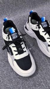 DILOOK S028 Sepatu Sneakers Pria Putih Sepatu Kets Sepatu Olahraga Cowok Kekinian Casual Jogging