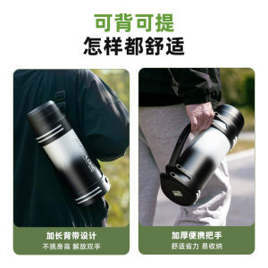 Large Capacity Stainless Steel Insulated Water Bottle Portable Outdoor Carrying Warm Hot Water Bottle Home Car Use Water Pot