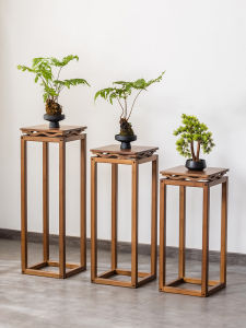 ZHUTING | New Chinese Style Dual Layer Indoor Plant Display Rack