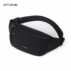 OTOHE Sport Waist Pack Cross Body Bag Pouch Bag Casual Men Chest Bag Men Fashion Shoulder Bag Waist Belt Bag Waterproof Waist Bag for Travel Outdoor