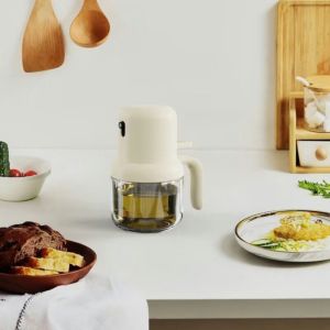 Botol Minyak Sayur Semprot Kaca / Cooking Oil Spray Bottle Glass Transparan 180ml / Spray Minyak Goreng