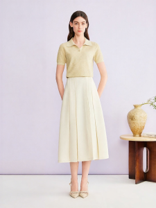 YINER | Stylish Elegant Stand-collar 3D Jacquard Textured H-line Knitwear