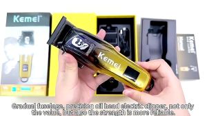 Kemei Razor Hair Cut Rechargeable Hair Clipper Cordless LCD Monitor Barber Hair Clipper KM-709A