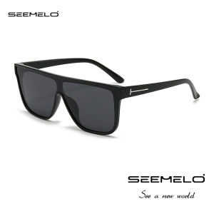 SEEMELO แว่นกันแดดแฟชั่นผู้ชายโพลาไรซ์แว่นตากันแดดสำหรับขับรถคลาสสิกแว่นกันแดดกรอบสี่เหลี่ยมแว่นกันแดดมองเห็นชัดเจน UV400แว่นตาตกปลาสำหรับขี่จักรยานวิ่งตกปลาสำหรับผู้ชาย