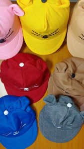 Topi Bayi Newborn Karakter Kucing Anak Laki-laki & Perempuan Usia 0-1 Tahun