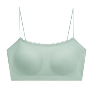 HUACHENGSHI | Thin Sports Bra Strapless Integrated Backless Wireless Bra Young Women Gather Small Chest Anti Exposure Cup Pure Color Simple Style