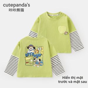 CUTEPANDAS | Áo Thun Nam Trẻ Em Phong Cách Dễ Thương
