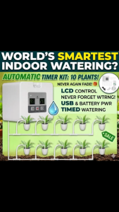 [SG Stock] Automatic Drip Irrigation Kit | Smart Garden Watering System with Timer | DIY 10M Hose for 10 Potted Plants | USB & Battery Powered