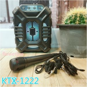 ลำโพงบลูทูธ KTX-1222 (แถมไมโครโฟนบลูทูธUSBTFวิทยุ) ลำโพง Bluetooth แถมสายสะพาย ร้านส่งจากกทม.