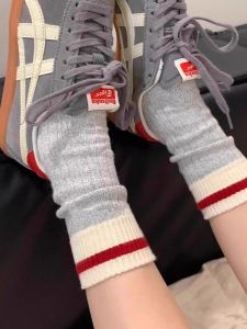 I Was Asked Hundreds of Times When I Went out! Fall and Winter Cant Be Less than Western Style Knitted Wa! Gray-Red Mix Good Stylish Beautiful