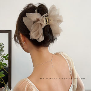 เส้นด้ายแฟรีกิ๊บโบว์ติดผมผู้หญิง MODE Korea กิ๊ฟติดผมอารมณ์เครื่องประดับผมที่หนีบผมปากปลาฉลามขนาดใ