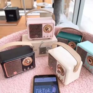 ลำโพงบลูทูธ - ขนาดพกพา ลำโพงบลูทูธไร้สาย มินิ วินเทจ ลำโพง ดีไซน์หรูหรา เสียงทรงพลัง สินค้าพร้อมส่ง