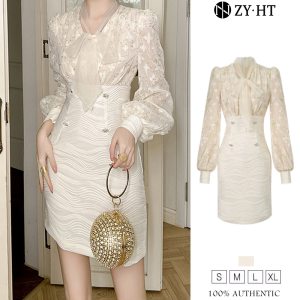 ZYHT ชุดเดรสทำงานของผู้หญิงชุดเดรสวันหยุดชุดเดรสเกาหลีชุดราตรีเข้าร่วมงานชุดเดรสสุดหรู Gaun Modis ชุดเดรสปาร์ตี้ชุดแต่งงาน50771