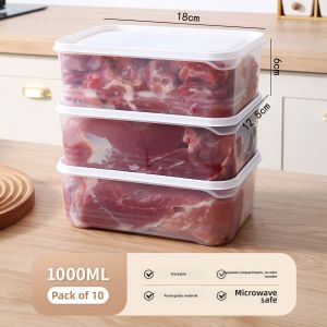 Food Grade Refrigerator Meat Organizer Box Microwaveable