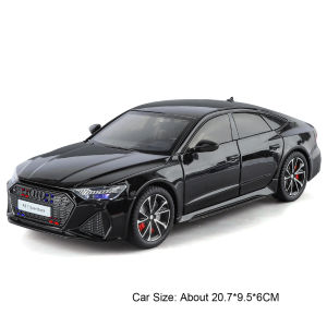 1:24 Scale RS7 A8 Car Model Toy Pull Back Sound Light Alloy Diecast Doors Opened Vehicles Models Miniature Boys Collection Gifts