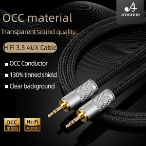 HiFi AUX Cable 3.5mm Jack Audio Cable Hi-end OCC Core Stereo 3.5 mm Jack Hifi Aux Adapter Cord for Phone Car Laptop