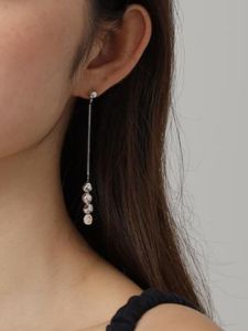 Elegant Simple Fashionable Moon Shaped Long Hoop Earrings Womens Versatile Stylish Design Silver Jewelry Ear Cuffs