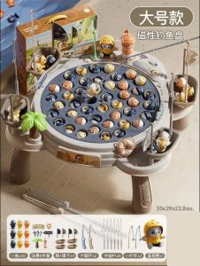 เด็กเล่นตกปลาแม่เหล็กสําหรับเด็กของเล่นตกปลาไฟฟ้ามีเพลงปั่นเกมปลา Rod การศึกษาเด็ก 3 ปีของขวัญ