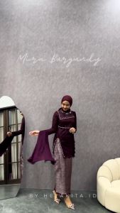 Mira Tunik Mix Rok Span Songket Kebaya Lamaran Kondangan Terbaru
