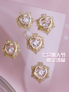 Nail Art Zircon Heart Pearl Decorations Fashionable Autumn Winter New Style Nail Diamond Decorations Any Skin Type