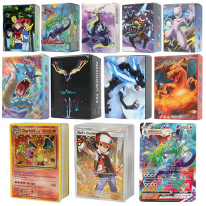 Bandai | English Pokemon cards Cartoon Arceus Charizard Pikachu Vmax EX MEGA GX TAG 1996 First generation Rare Flash Card