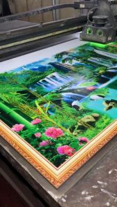 Gạch tranh 3d phong thủy tài lộc phòng khách - KCB62