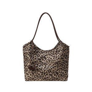 Stylish Leopard Print Large Capacity Tote Bag