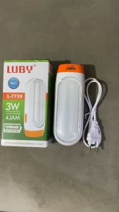 Luby Lampu Emergency L-7739 3W 20 LED SMD Senter Super Terang Rechargeable FREE Cable Bundle 4 Jam
