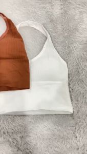 FSBRA519 Bra Sport Tanpa Kawat Halter Neck Tali Leher Backless Olahraga Gym Yoga Sport Bra
