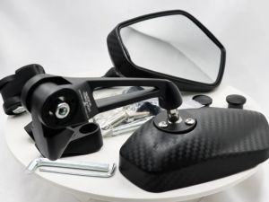 Blue/Black Motorcycle Accessories Side Mirrors For Cafe Racer Motorcycle Rearview Mirrors