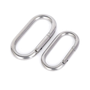 304 Stainless Steel Oval Carabiner O Ring Spring Clip Trigger Snap O Ring Hooks Clip for Keychain Bag Strap Outdoor Gear