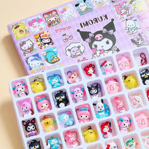 40pcs Sanrio Hellokitty Melody Doll Cartoon Gift Box Hole Outfit ChildrenS Handmade Cute Surprise Blind Box Birthday Girl Gift