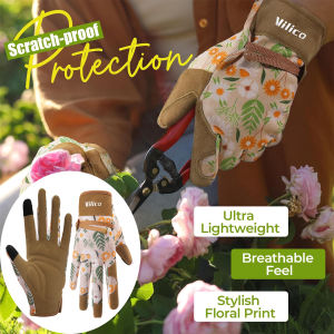 Gardening Gloves for Women Breathable Ladies Leather Garden Yard Gloves Best Gift for Gardeners