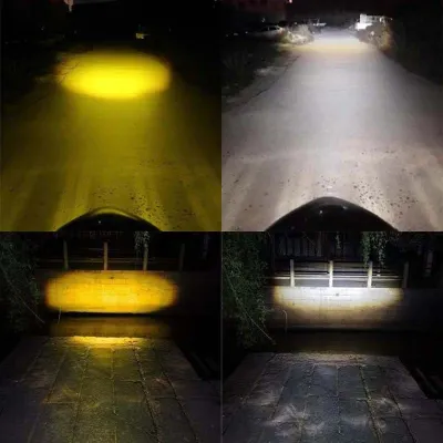 KEVANLY | 1pcs H4/BA20D LED Bulbs Motorcycle Headlight H6 Lens White Yellow High Low Beam Led Lights 12-32V Fish Eyes Running Lamp