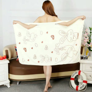 Womens Bath Towel Can Wear and Wrap Suspenders Summer Household to Pure Cotton Soft Water-Absorbing Quick-Drying for Beauty Salon Bath Skirt
