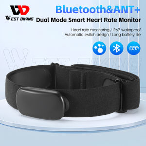 WEST BIKING Heart Rate Monitor Chest Strap Compatible Belt Bluetooth & ANT+ Cycling Running IP67 Waterproof Accessories