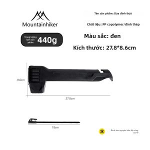 Mountainhiker | MOUNTAINHIKER 2026 Chính Hãng Dinghammer Đa Năng Lều Cắm Trại Ngoài Trời Dụng Cụ Trên Mặt Đất Kéo Mở Chai Đen/Khaki