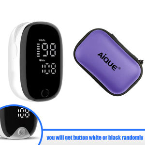 JUSTLANG Fingertip Pulse Oximeter With Case Portable 4 Color Blood Oxygen Saturation Monitor LED Display Fingertip Oximeter SPO2